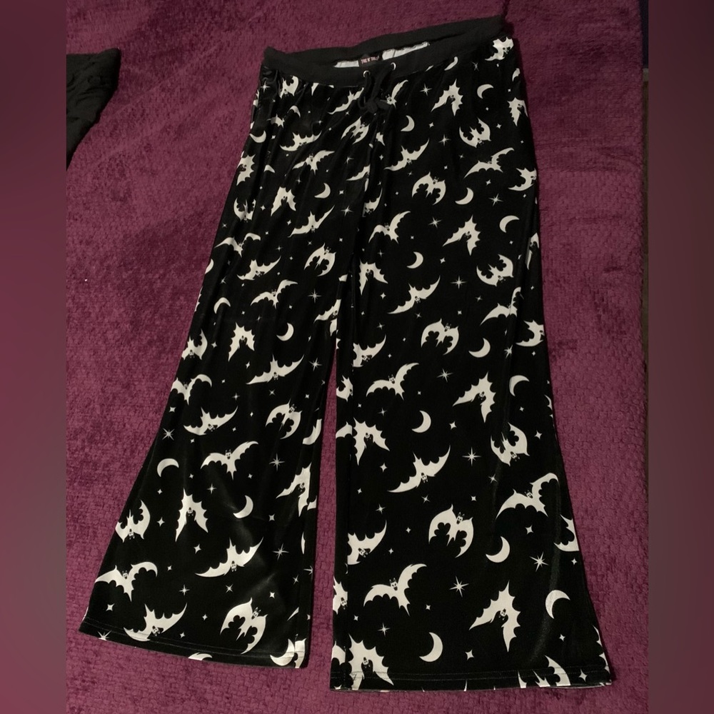 Dolls Kill Trickz N Treatz Bat Behavior Velvet Track Pants